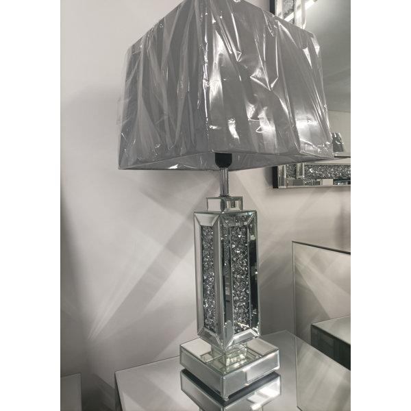 Crushed crystal shop table lamp